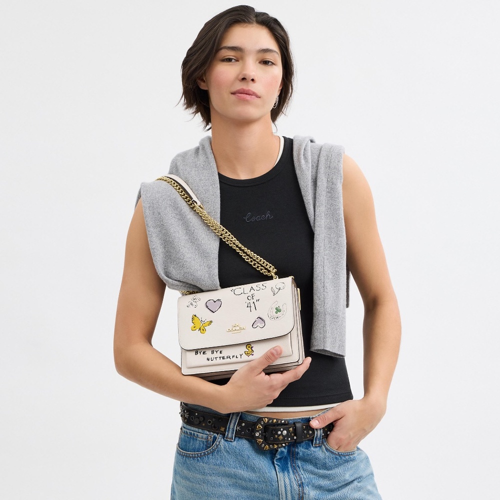 Klare Crossbody Bag With Sketch Print